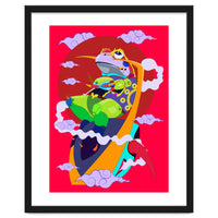 Knight Frog Pop Art Illustration