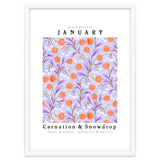 Carnation & Snowdrop January Birth Flower thumbnail
