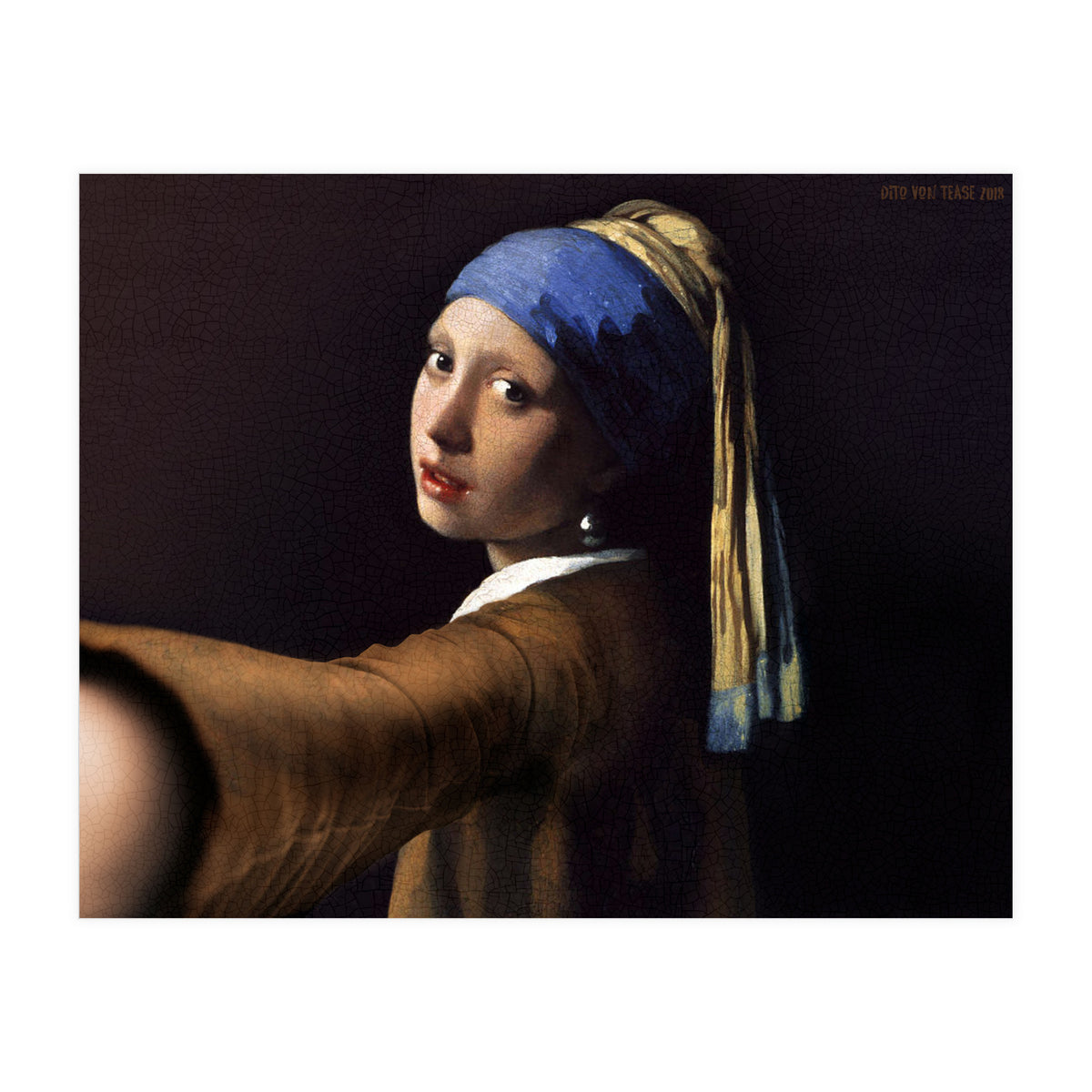Girl With A Pearl Earring - Vermeer - Selfie (Print Only)
