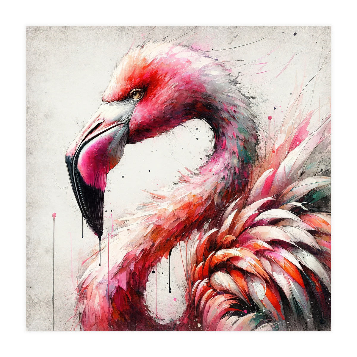 Watercolor Flamingo (Print Only)