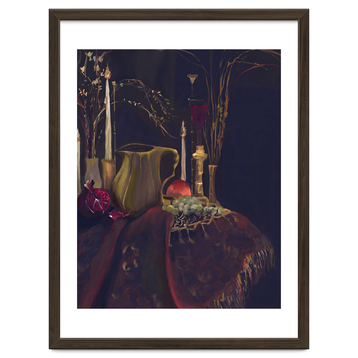 Dark Baroque Table still life moody still life oils