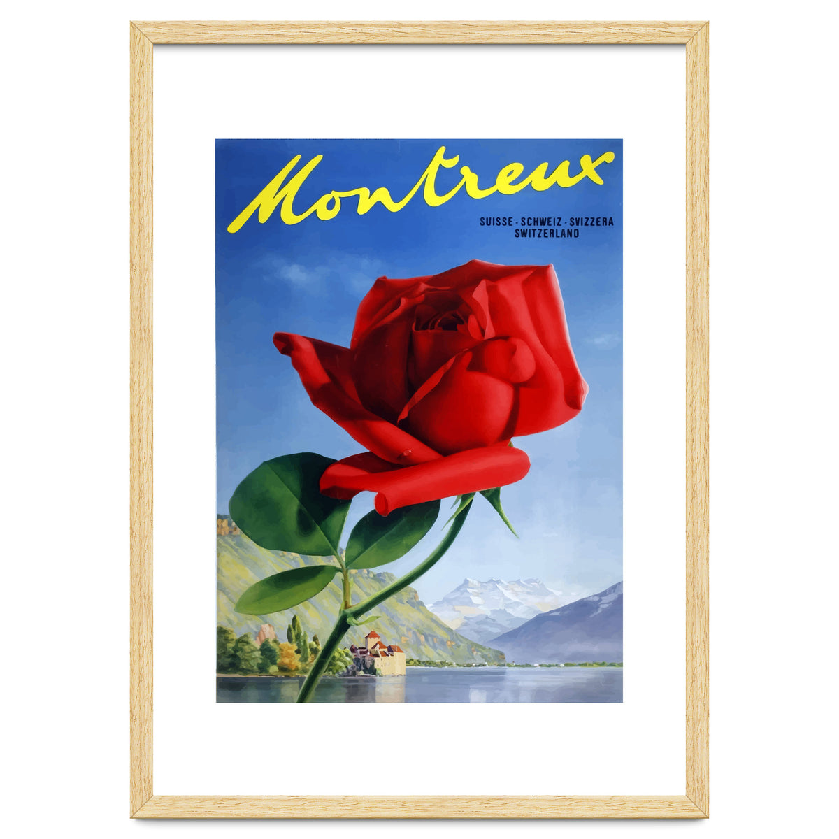 Red Rose on Montreux, Switzerland