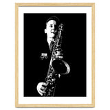 Stan Getz American Jazz Saxophonist in Grayscale thumbnail