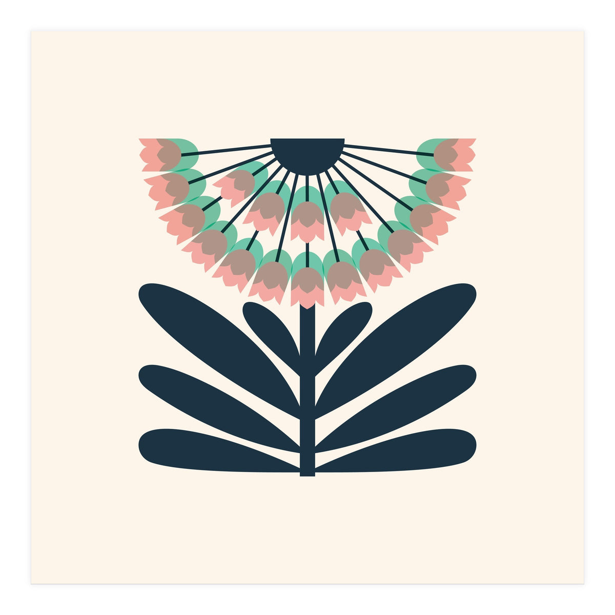 Pink Retro Allium (Print Only)