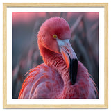 Pink Flamingo Bird Close Up Portrait thumbnail