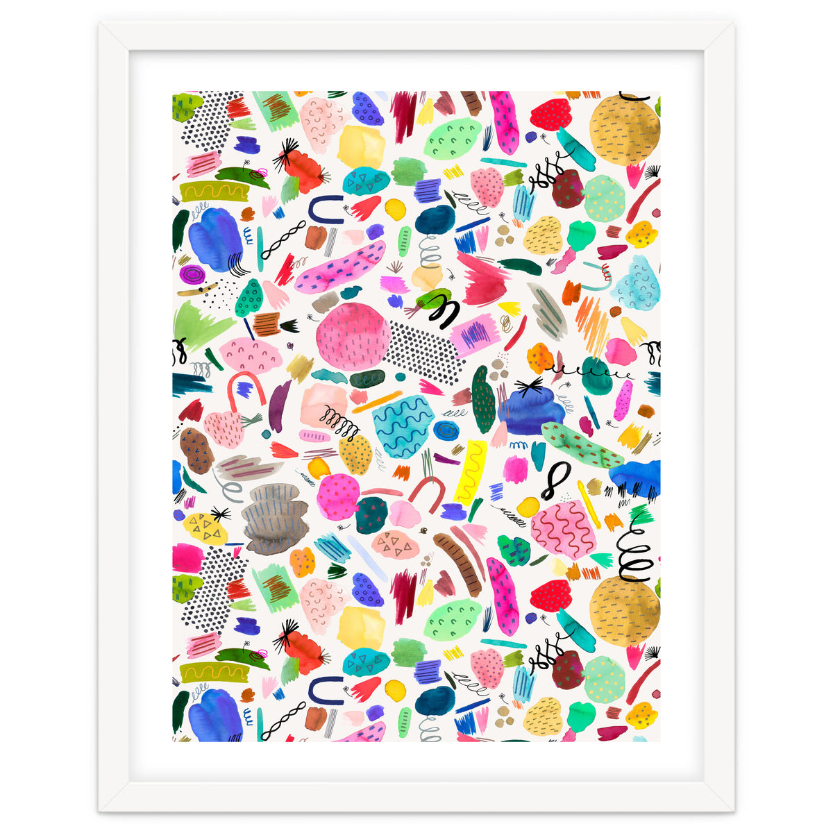 Abstract Colourful Marks Scribbles