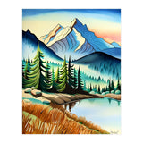 Misty Peaks and Reflective Waters (Print Only) thumbnail