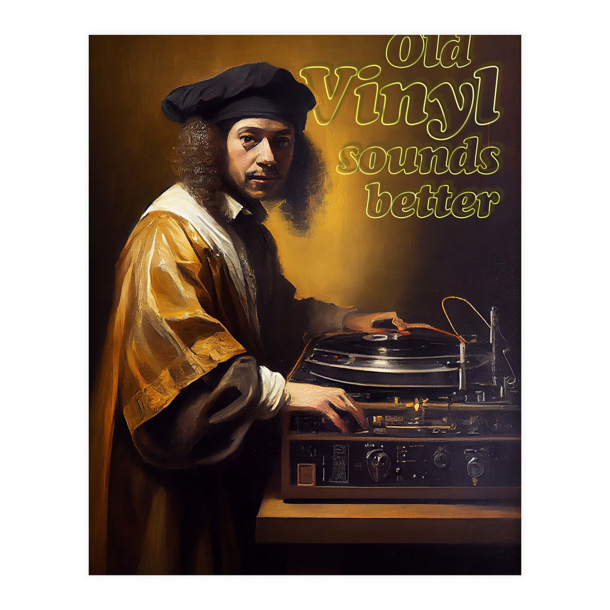 Old Vinyl sounds better (Print Only)