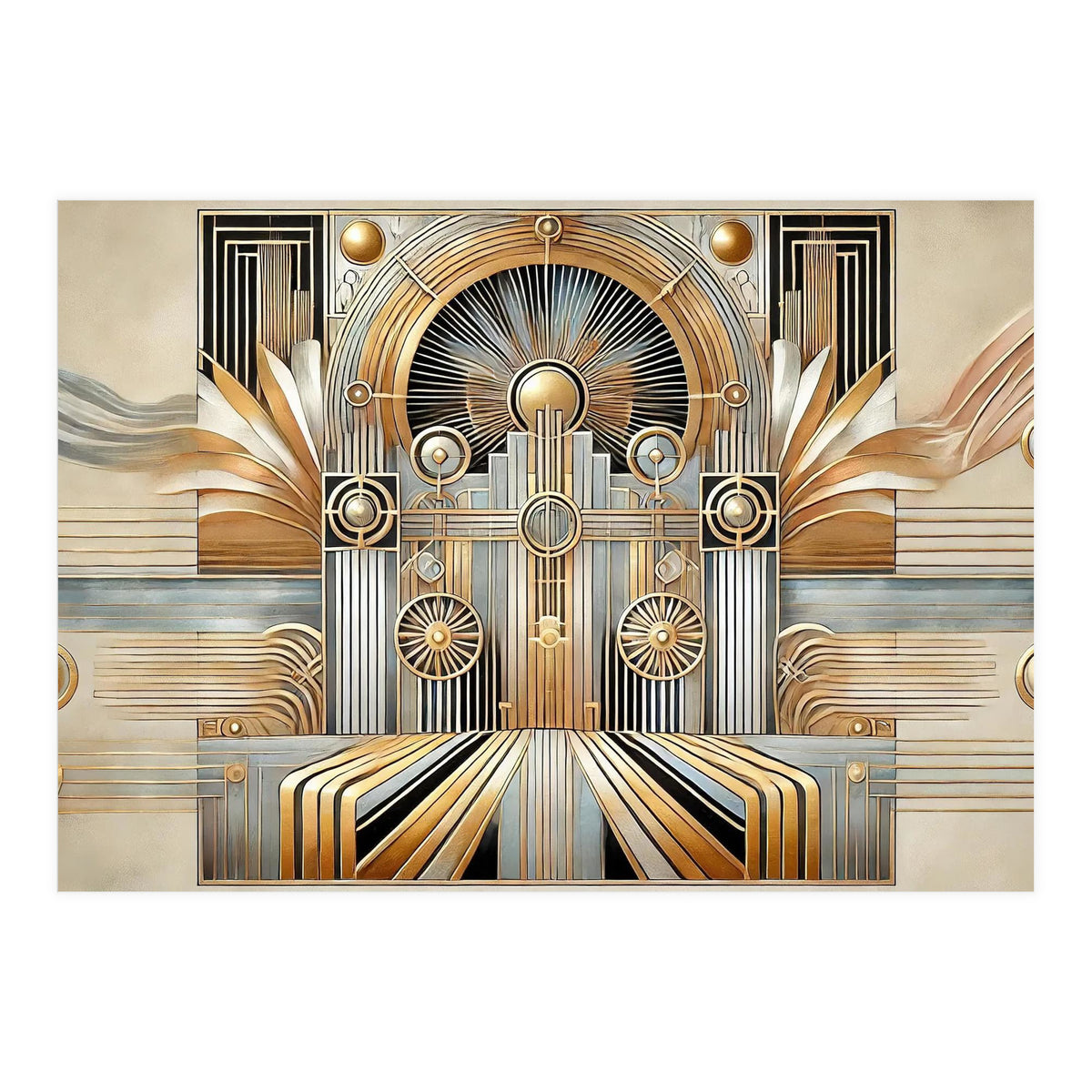 Art Deco Gold Architecture (Print Only)