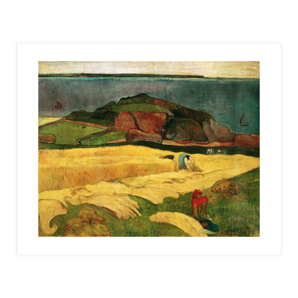 Paul Gauguin / 'Seaside Harvest', 1890, Oil on canvas, 92 × 73 cm. (Print Only)