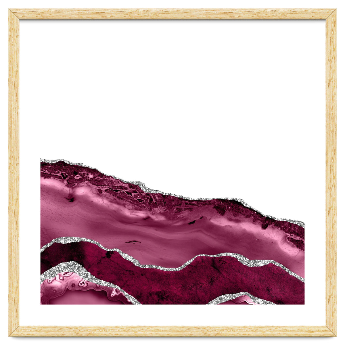 Burgundy & Silver Agate Texture 10