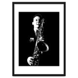 Stan Getz American Jazz Saxophonist in Grayscale thumbnail