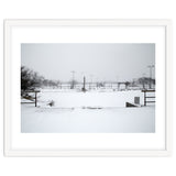 Baseball field covered in snow thumbnail