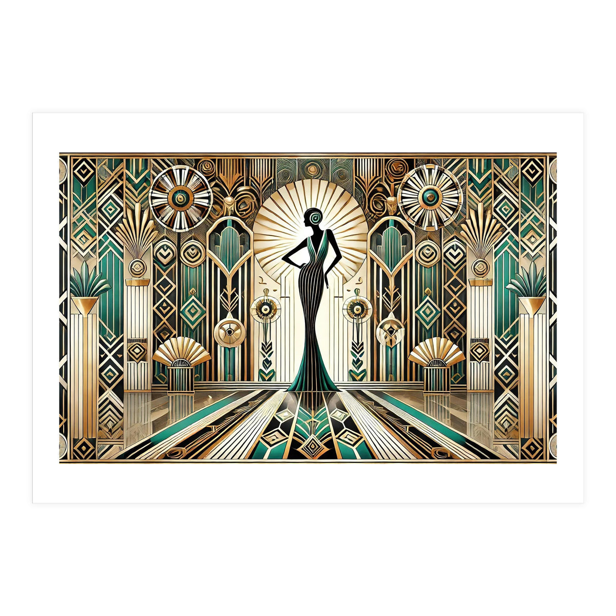 Art Deco Glamour Woman (Print Only)