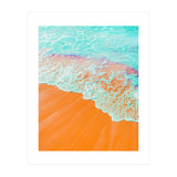 Coral Shore, Ocean Beach Photography, Summer Sea Sand Waves (Print Only) thumbnail