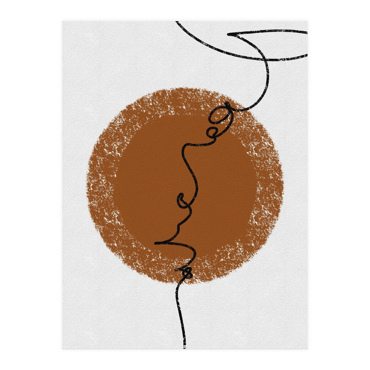 Abstract Brown and Black Lines (Print Only)