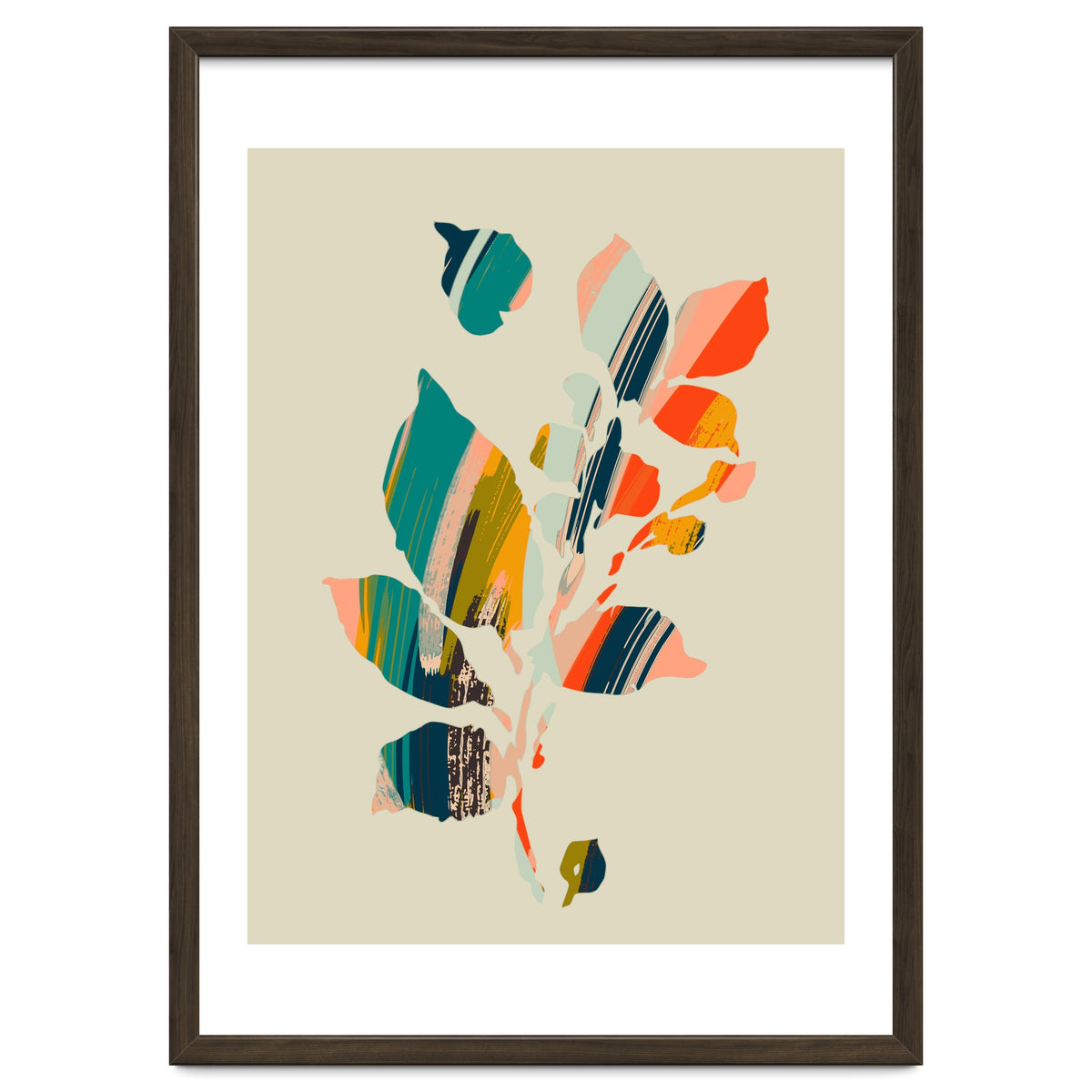 Colorful Poplar Tree Leaf