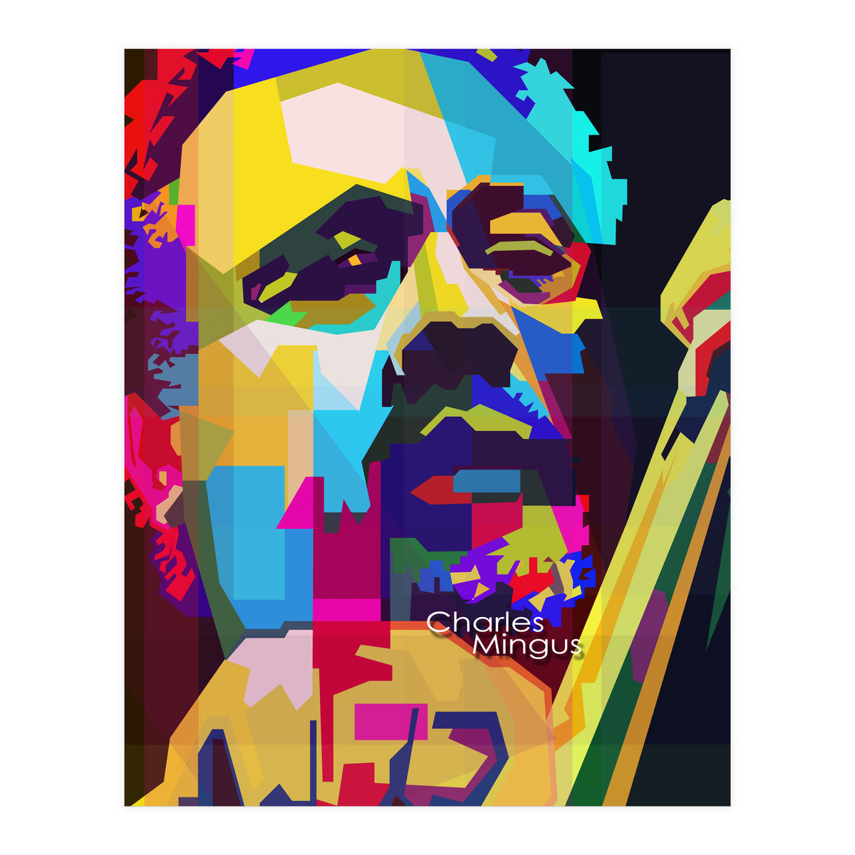 Charles Mingus Classic Jazz Pop Art WPAP (Print Only)