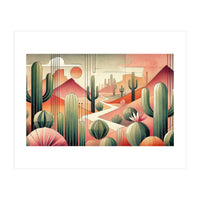Art Deco Desert Cacti (Print Only)