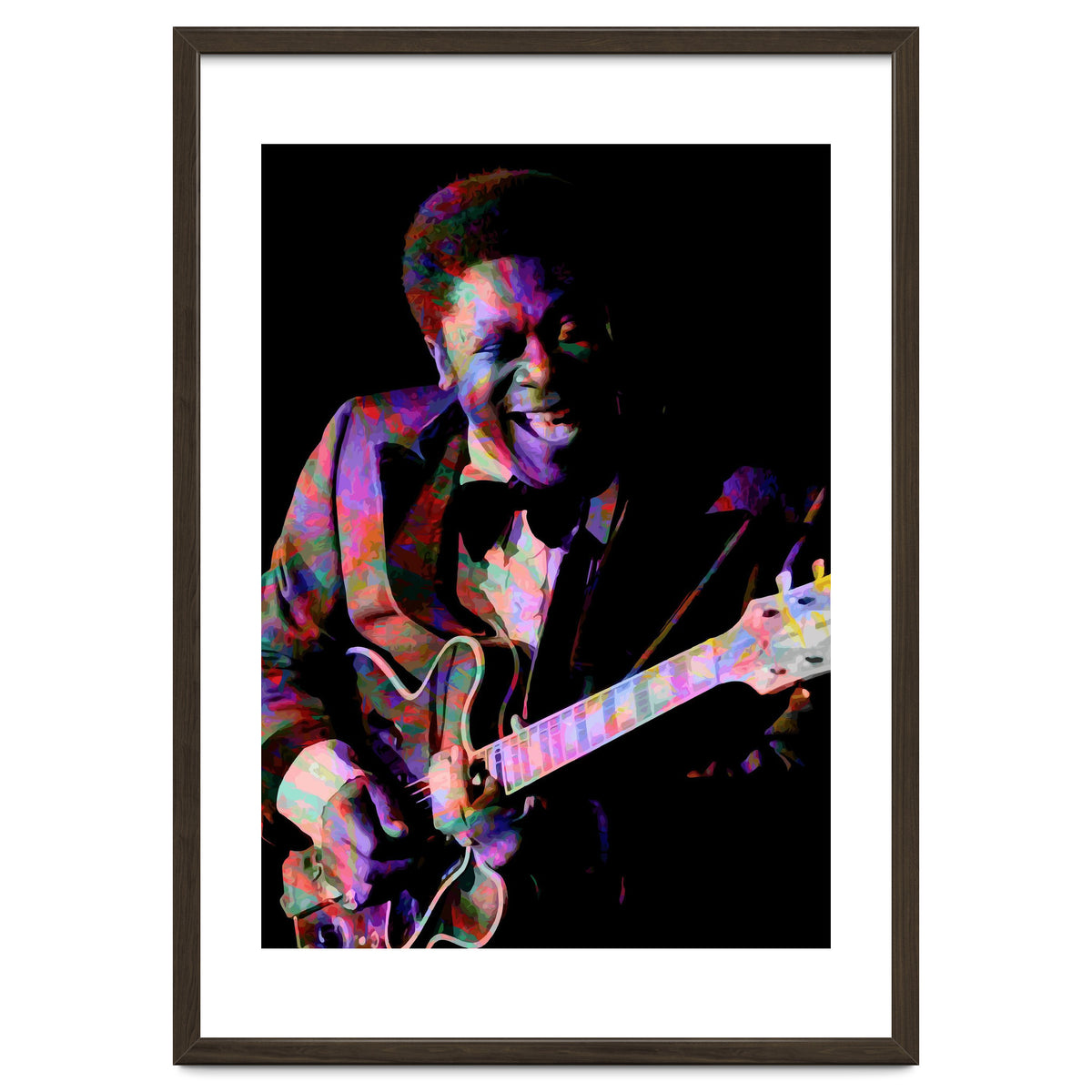 BB King. King Blues Guitarist. Blues Musician Legend Colorful