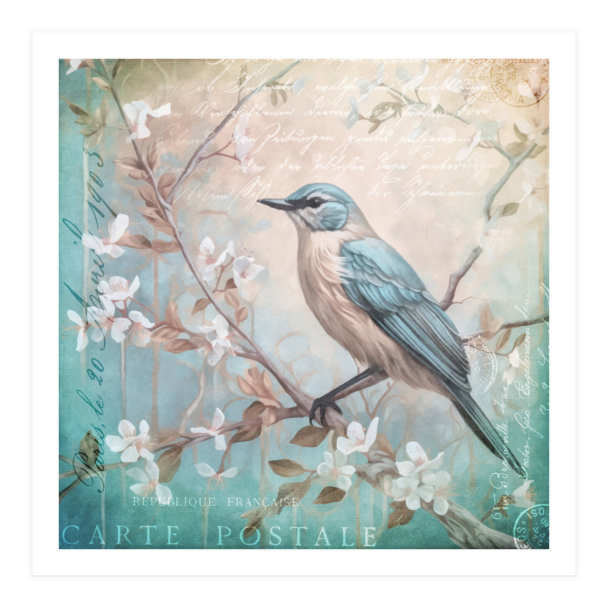 Bird Vintage Nostalgia II (Print Only)