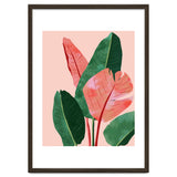 Blush Tropical, Banana Leaves Watercolor Botanical Jungle Painting, Forest Plants Leaves Pink Chic Bohemian thumbnail