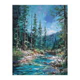 Whispers of the Azure Creek: A Textured Journey (Print Only) thumbnail