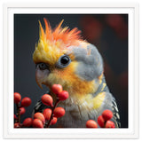 Close Up Of A Cockatiel Parrot With Orange Crest thumbnail