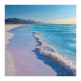 Sparkling Pastel Shoreline with Glittering Turquoise Waves (Print Only) thumbnail