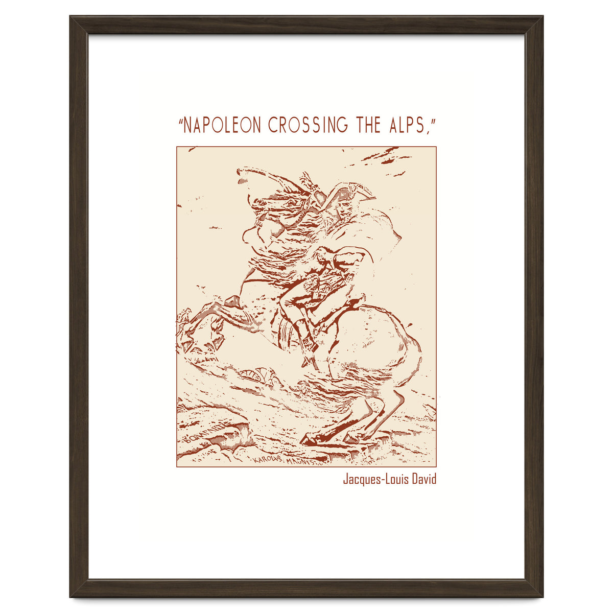 “napoleon Crossing The Alps,” – Jacques Louis David