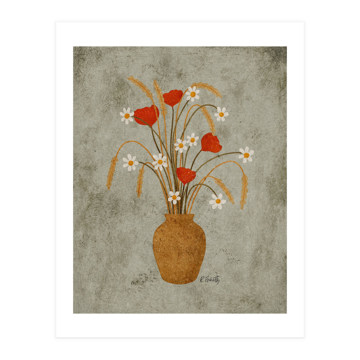Harvest Floral Vase (Print Only)