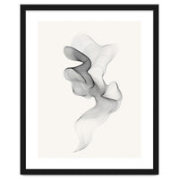 Abstract Black And White Swirling Lines Flowing Form