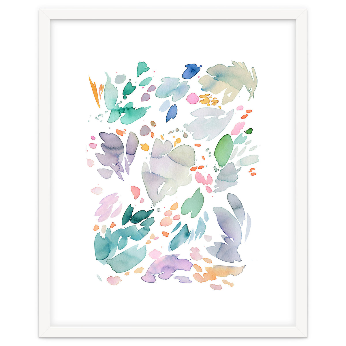 Abstract Watercolor Summer Flowers II