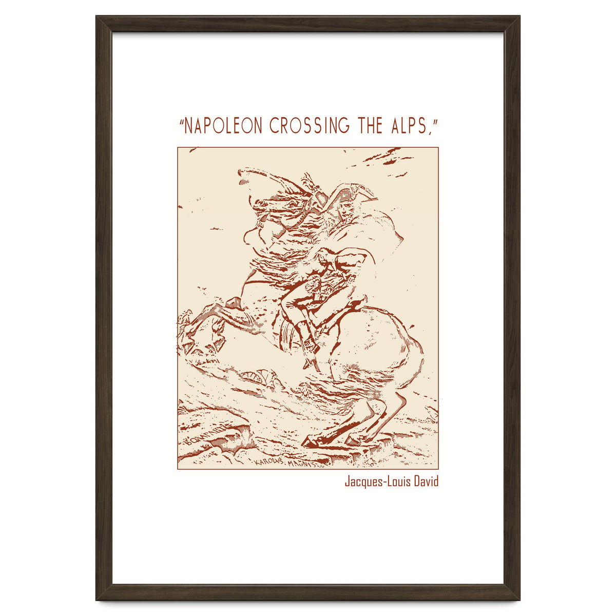 “napoleon Crossing The Alps,” – Jacques Louis David