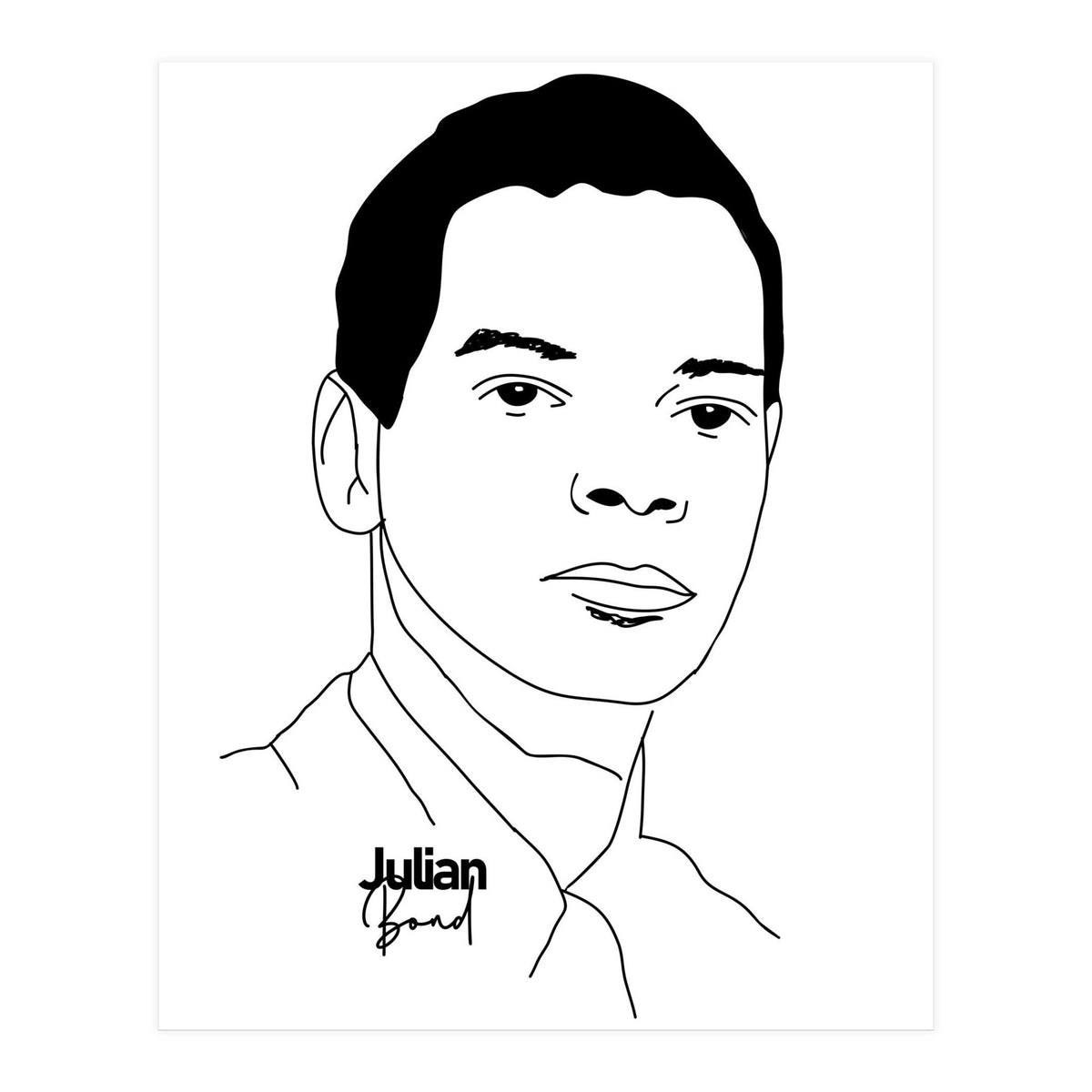Julian Bond American Social Activist Legend (Print Only)