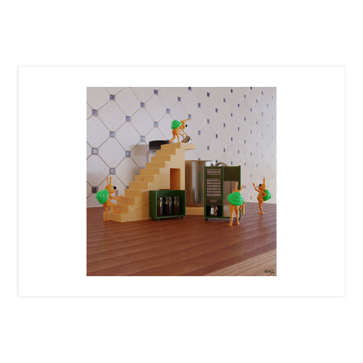 Coffee Support - angle #2 (Lwuba 039 Coffee Support 02) (Print Only)