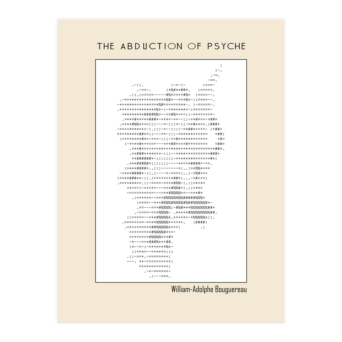 The Abduction of Psyche (1895) – William-Adolphe Bouguereau (ascii art)  (Print Only)