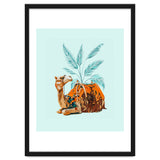 Camel Ride, Modern Bohemian Eclectic Animals, India Culture Travel Palm Desert Painting thumbnail