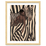 Woman And Zebra In Bold Stripes thumbnail