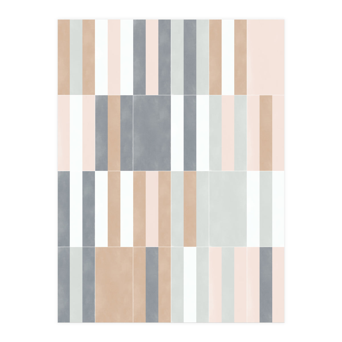 Muted Pastel Tiles 03 (Print Only)