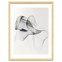 Abstract Black And White Flowing Lines Art