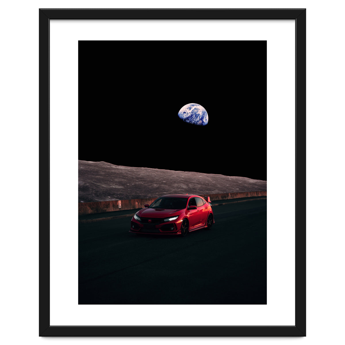 Driving Civic In The Moon