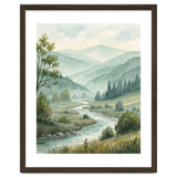 Serene River Valley in Soft Watercolor thumbnail
