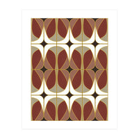 Umber Nouveau Tiles (Print Only)
