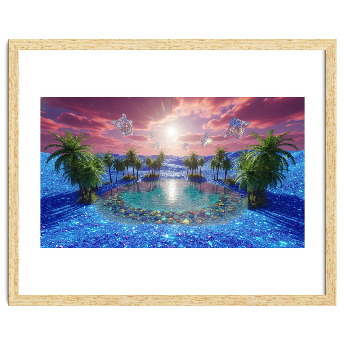 Oasis of Dreams: Surreal Tropical Landscape