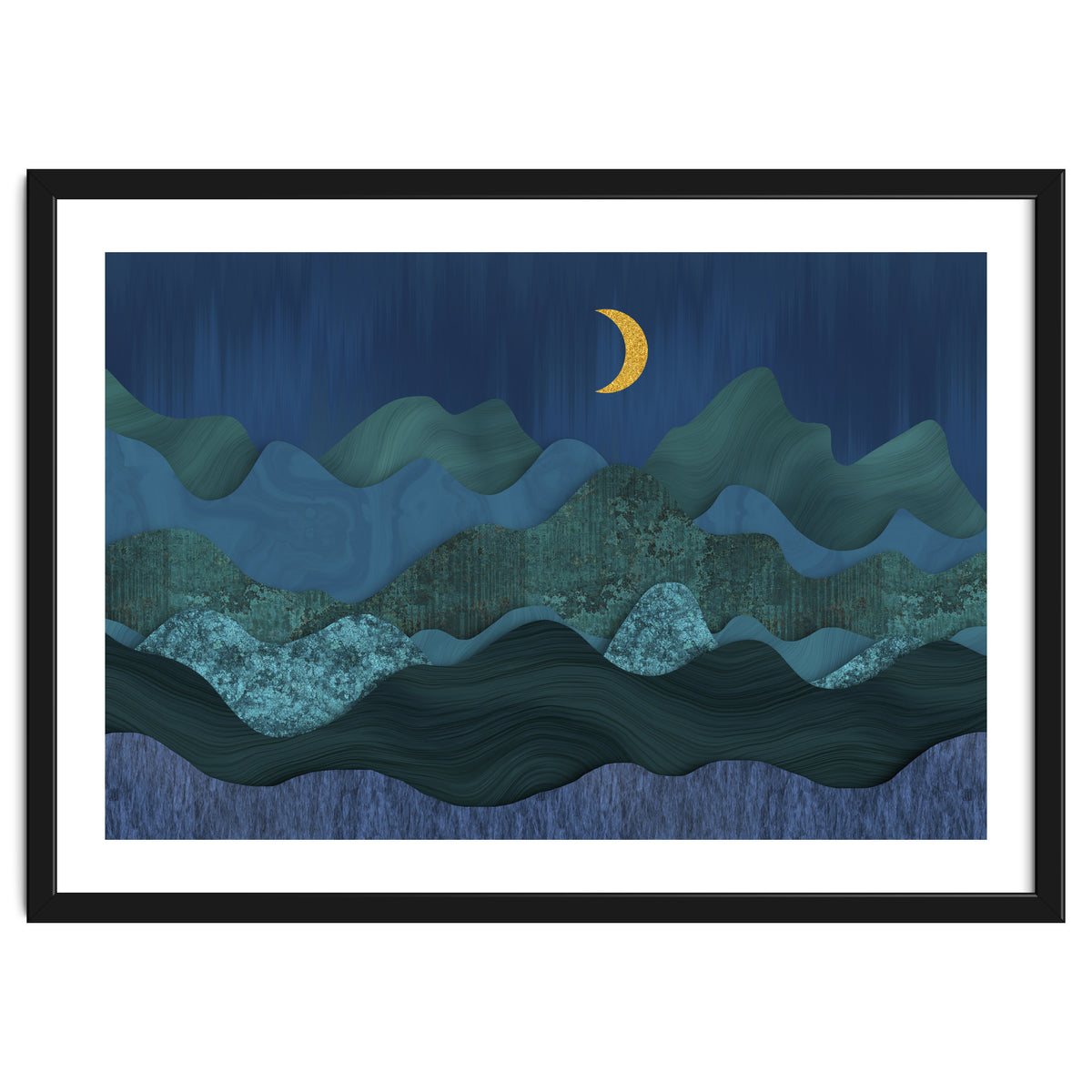 Abstract Landscape Moody Moonrise