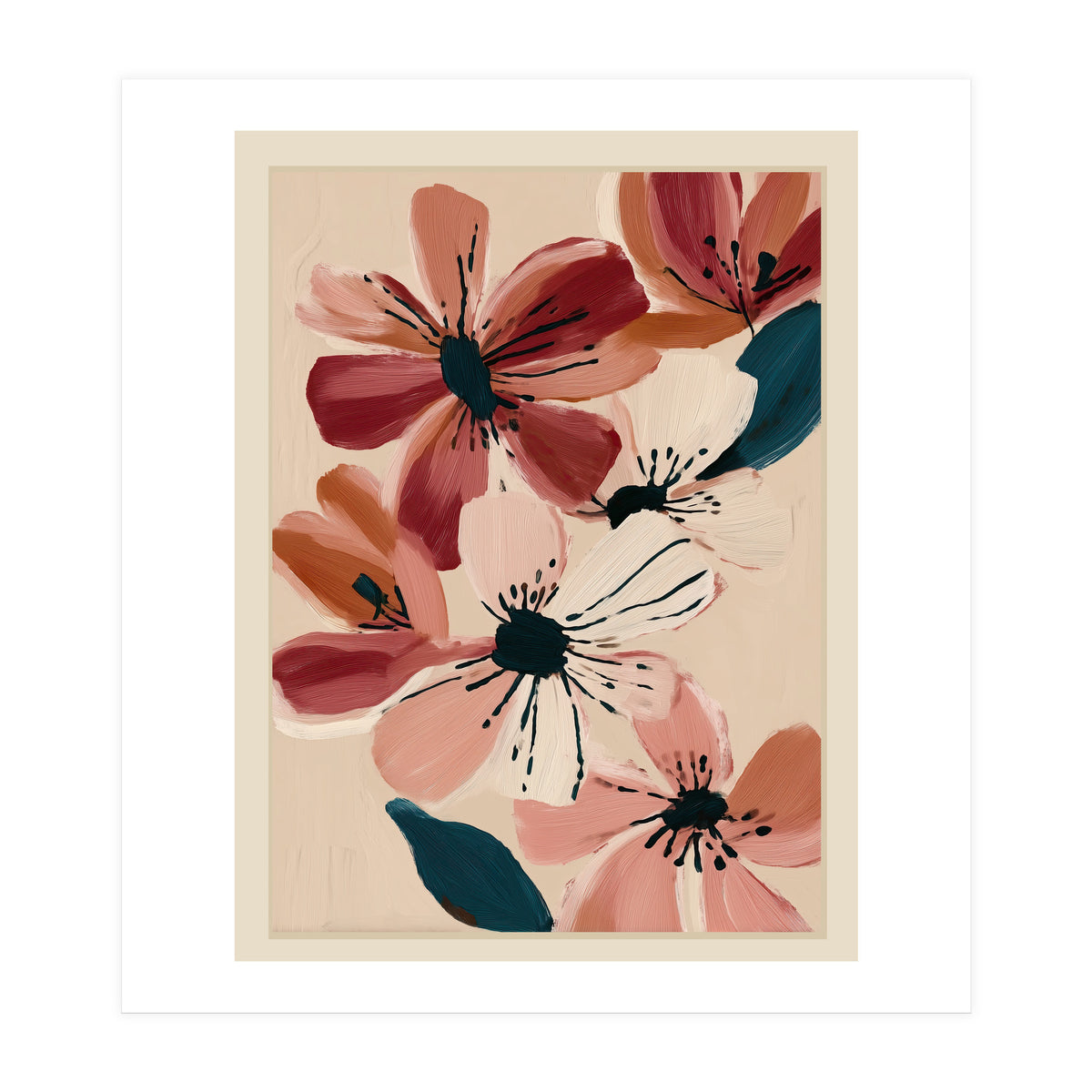 Blush And Wine Blossoms II (Print Only)