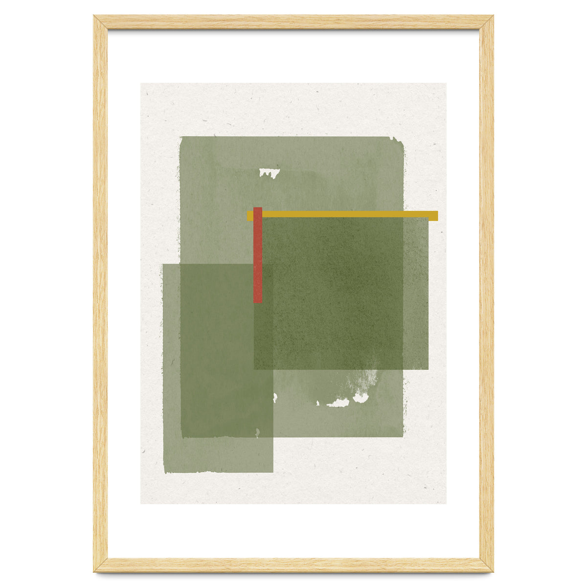 GREEN WATERCOLOR SHAPES NO.2