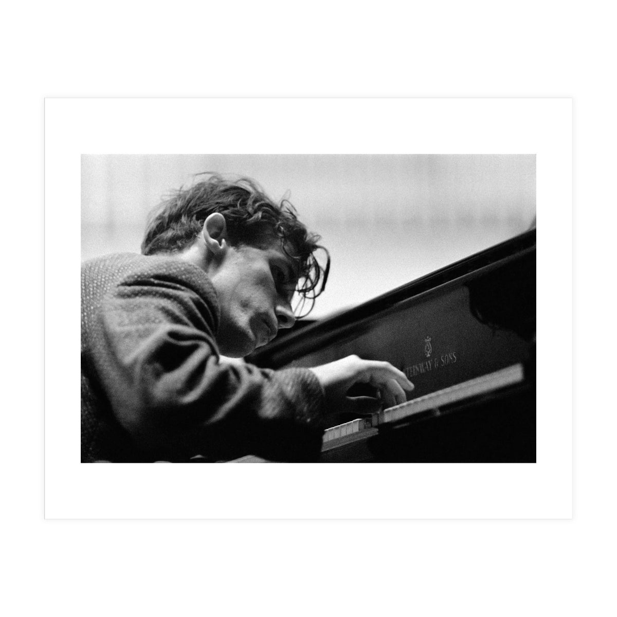 Pianist Glenn Gould with the Berlin  Philharmonic Orchestra under Herbert von Karajan. Berlin,1957. (Print Only)