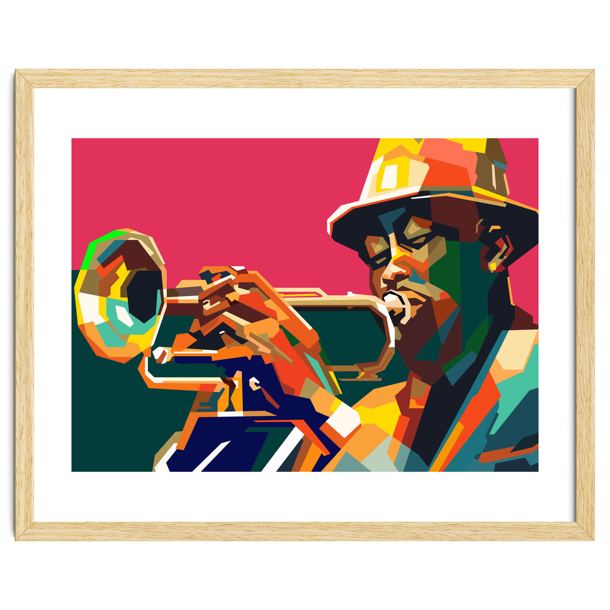 Jazz Trumpet Musician Pop Art Wpap